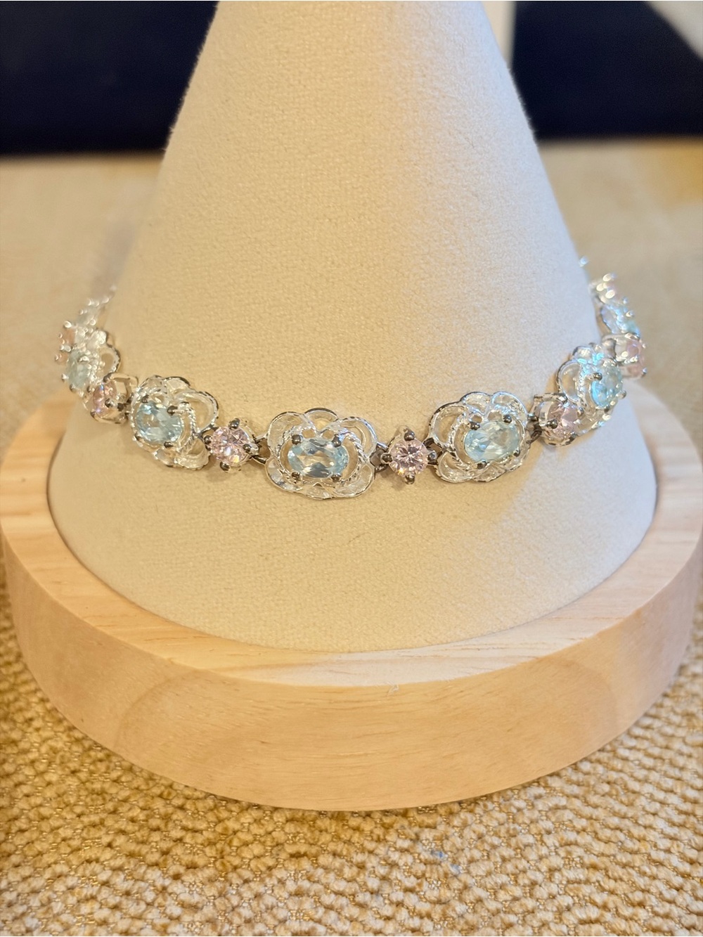Sterling HAN topaz tennis bracelet